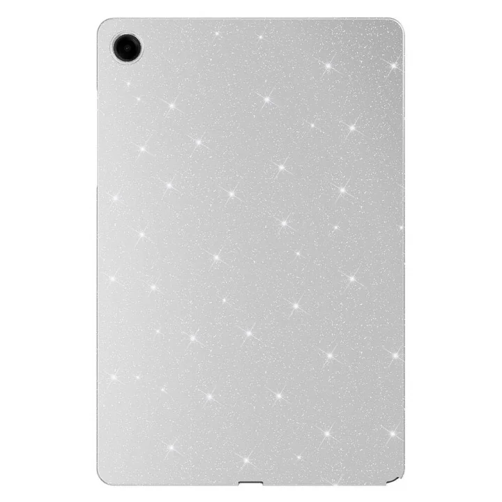 Samsung Galaxy Tab A9 Plus 11inç ile uyumlu Kılıf Işıltılı Parlak Görünüm Koton Case X210 X216 X218 Gümüş