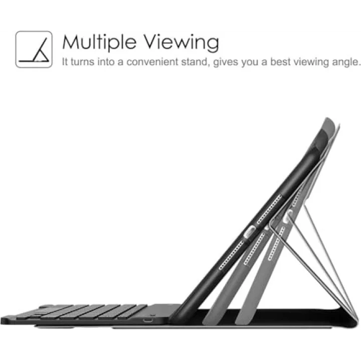 Samsung Galaxy Tab S11 Ultra 14.6inç X930 X936B ile uyumlu Kılıf Kablosuz Klavyeli Case Mobax Türkçe Siyah