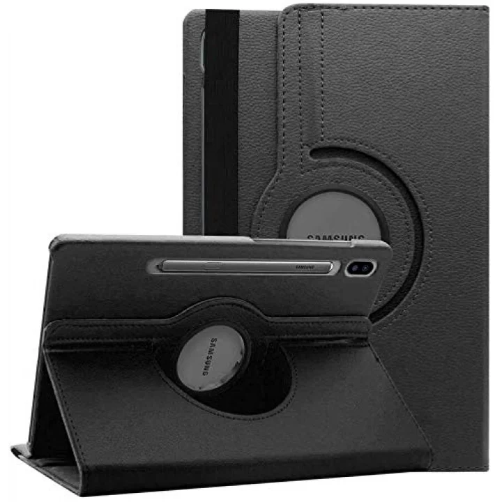 Samsung Galaxy Tab S6 T860 T865 T867 ile uyumlu Kılıf 360 Dönebilen Standlı Case Siyah