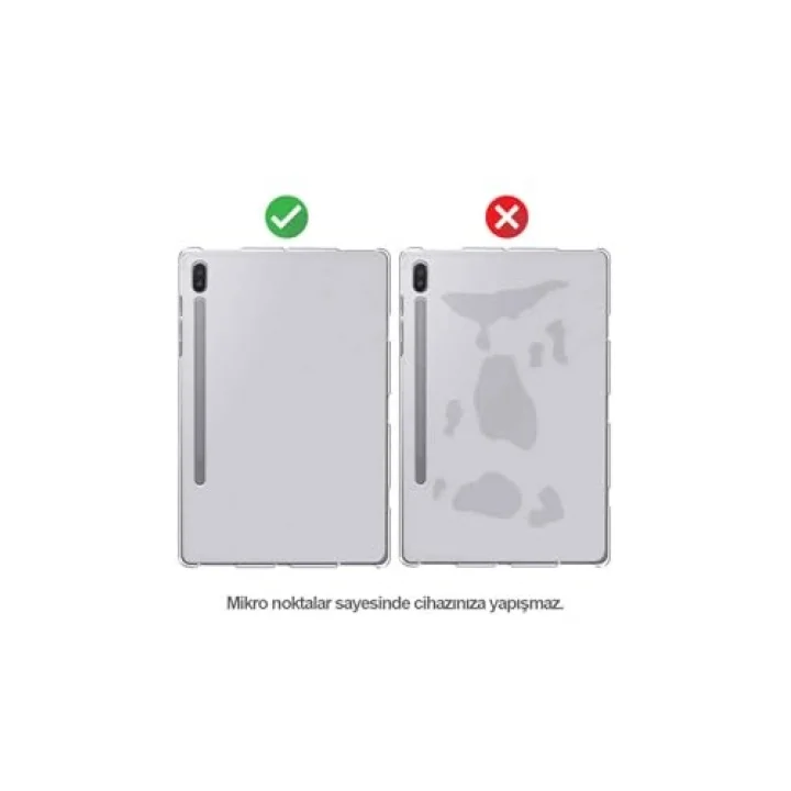 Samsung Galaxy Tab S8 SM-X700 ile Uyumlu Kılıf Şeffaf Pürüzsüz Premium Silikon Kapak Case