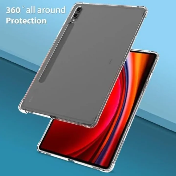 Samsung Galaxy Tab S9 FE Plus/S10 Plus/S9 Plus ile uyumlu Kılıf Darbelere Dayanıklı Şeffaf Kapak X610-16-810-18 X820 Renksiz