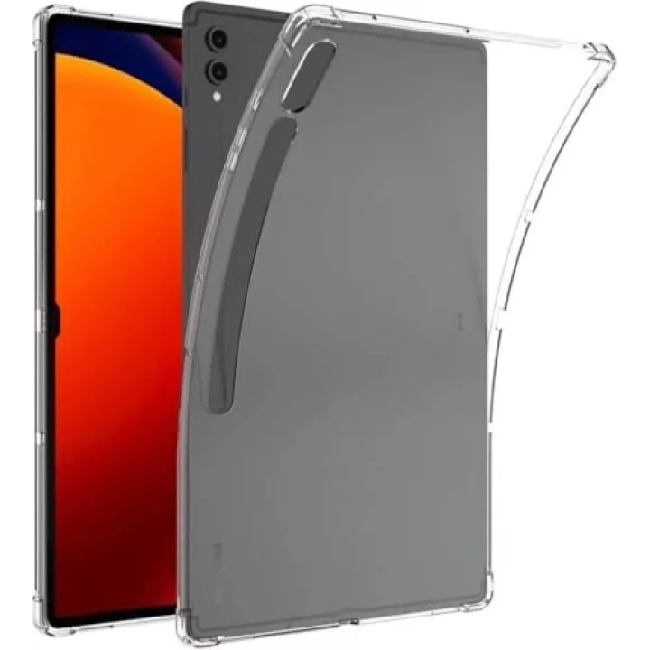 Samsung Galaxy Tab S9 FE Plus/S10 Plus/S9 Plus ile uyumlu Kılıf Darbelere Dayanıklı Şeffaf Kapak X610-16-810-18 X820 Renksiz
