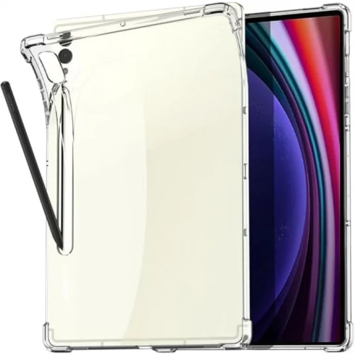 Samsung Galaxy Tab S9 FE Plus/S10 Plus/S9 Plus ile uyumlu Kılıf Darbelere Dayanıklı Şeffaf Kapak X610-16-810-18 X820 Renksiz