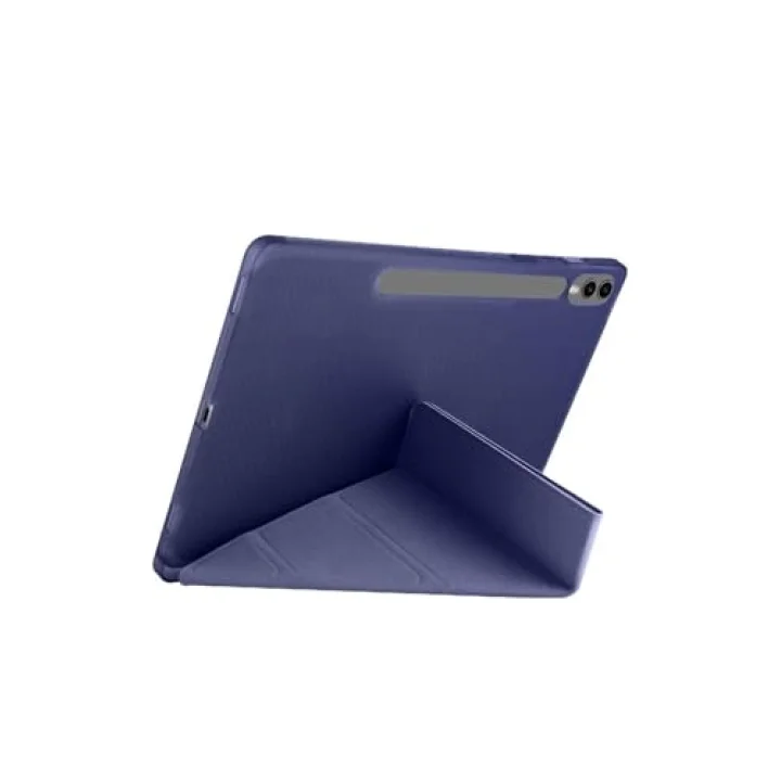 Samsung Galaxy Tab S9 Plus/Tab S9 FE Plus ile Uyumlu Kılıf Kalem Bölmeli Smart Standlı Yumuşak Kapak - Lacivert