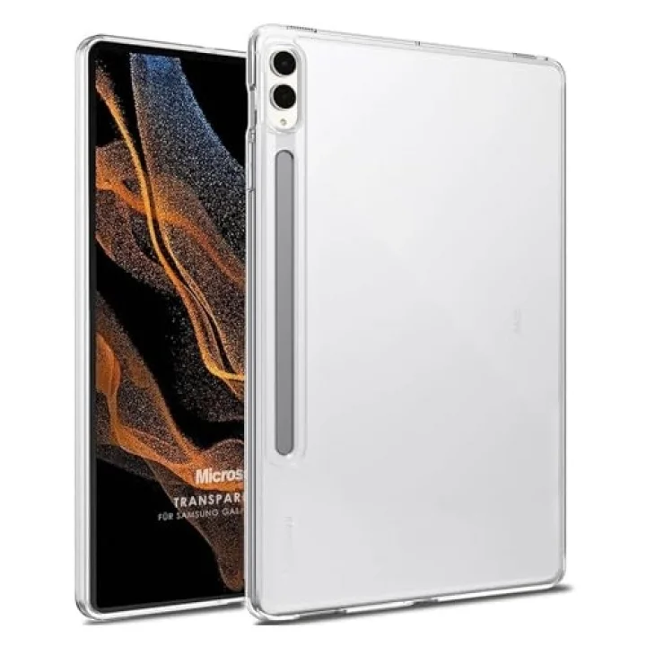 Samsung Galaxy Tab S9 Plus X810 için Kılıf Transparent Soft Şeffaf [Galaxy Tab S9 Plus X810 ile Uyumlu Kılıf - Şeffaf]