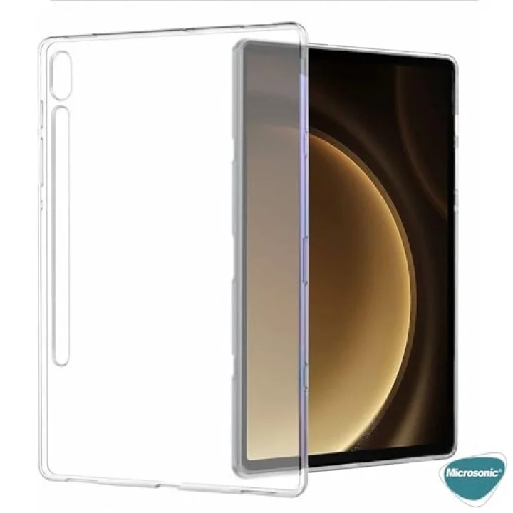 Samsung Galaxy Tab S9 Plus X810 için Kılıf Transparent Soft Şeffaf [Galaxy Tab S9 Plus X810 ile Uyumlu Kılıf - Şeffaf]