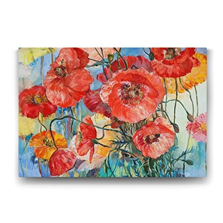 Sanatsal Gelincik Çiçeği Tablosu - 45x30cm
