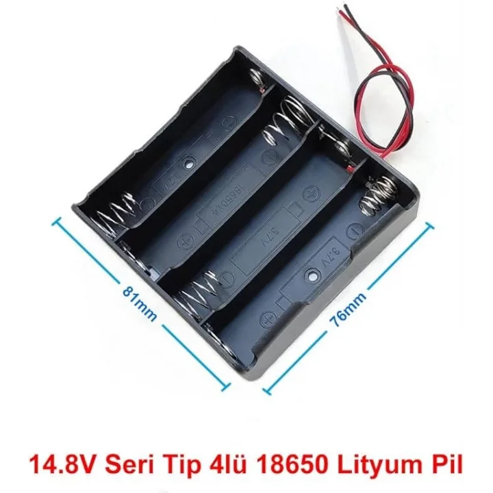 SANEC 18650 Lityum İyon Pil Yuvası 4 Kanal