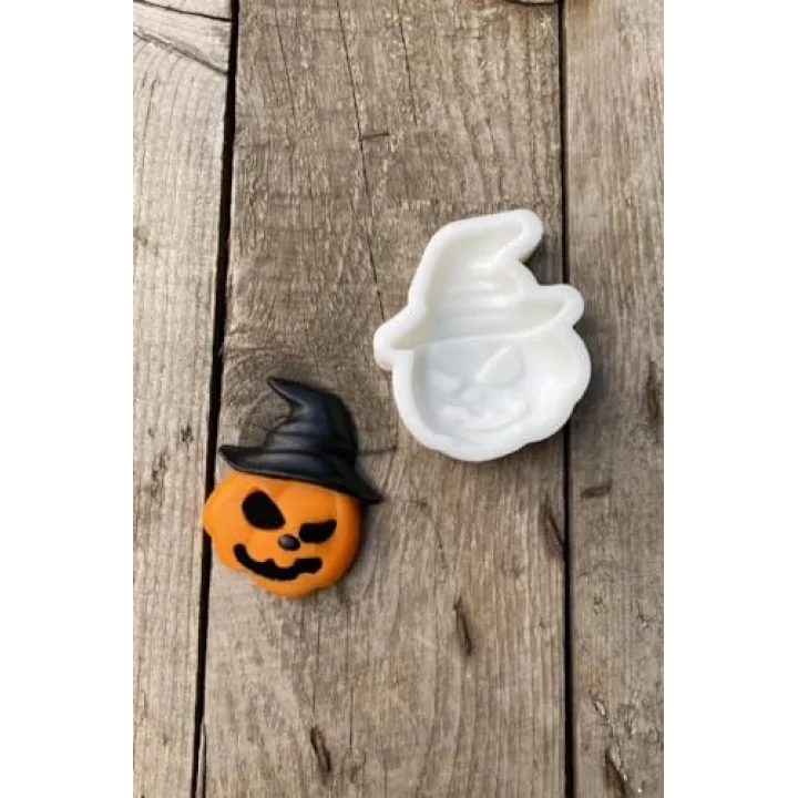 Şapkalı Balkabağı Mum Kalıbı (Silikon)