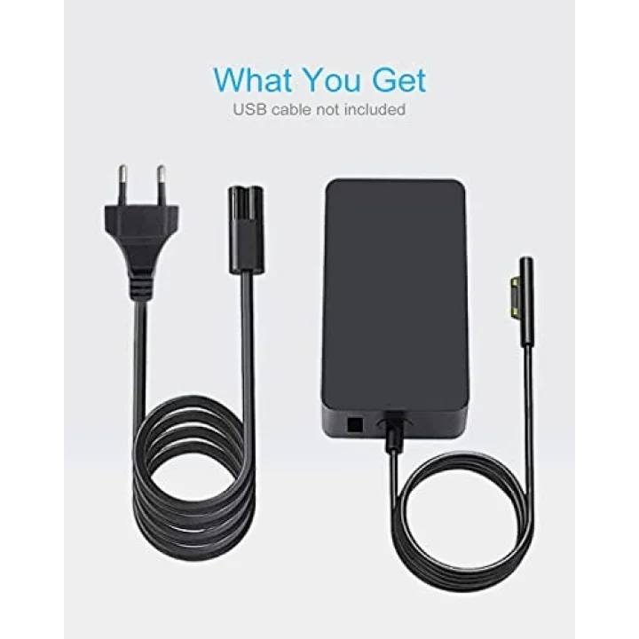 ® Şarj cihazı 15 V 2,58 A 38,7 W Notebook Laptop Şarj kablosu AC Güç kaynağı Microsoft Surface Pro 3 Pro 4 Pro 5 Pro 6 Pro 2017 için Şarj cihazı Güç kaynağı Pil Güç kaynağı