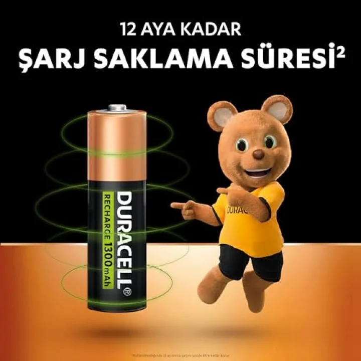ŞARJ EDİLEBİLİR AA Kalem Pil (2li Paket), 1300 mAh NiMH