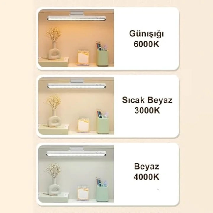 Şarjlı 3 Renk Portatif LED Aydınlatma/GT-CL12