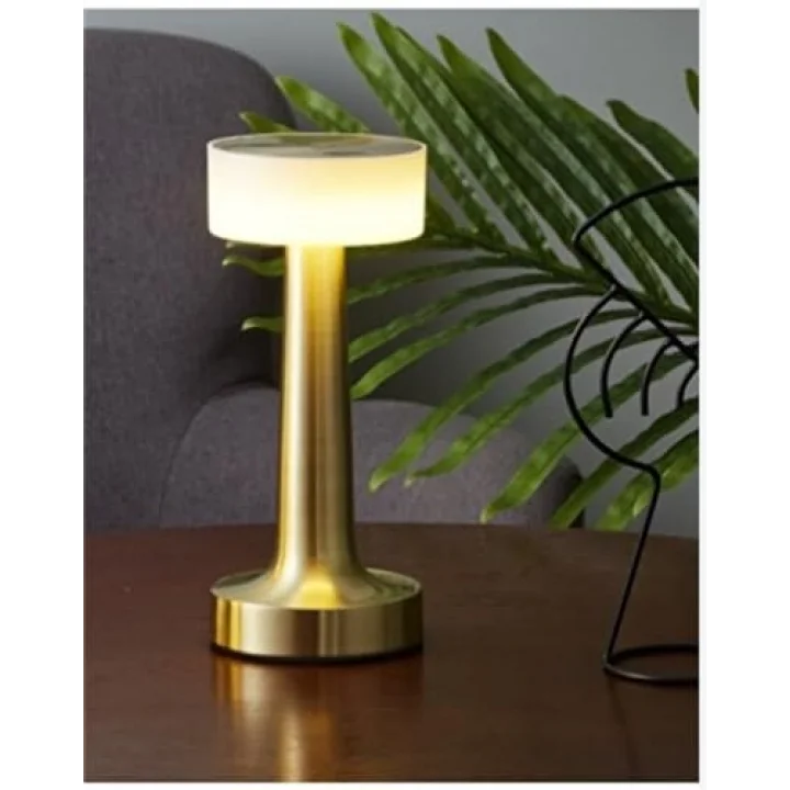 Şarjlı Masa Lambası Dimmerli Dekoratif Abajur Denver Dokunmatik Yemek Masası Lambası