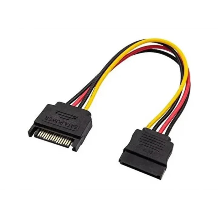Sata power uzatma kablosu 15 pin dişi erkek sata power uzatma kablosu 30 cm