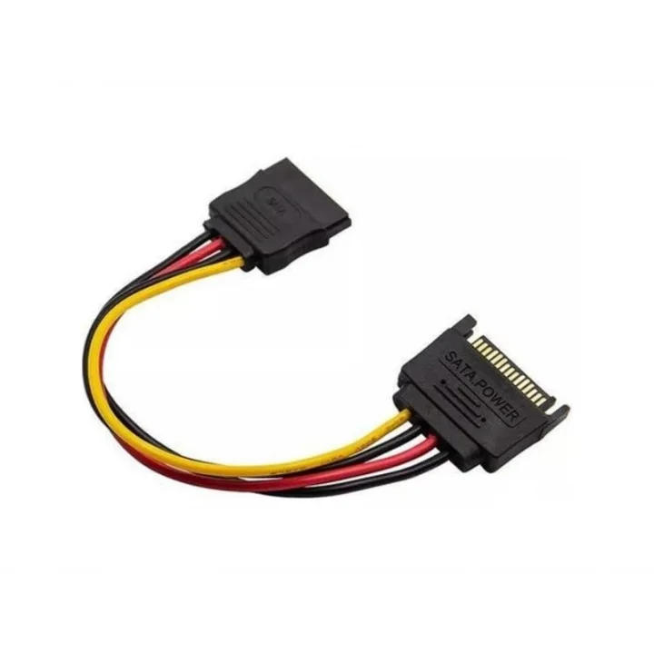 Sata power uzatma kablosu 15 pin dişi erkek sata power uzatma kablosu 30 cm