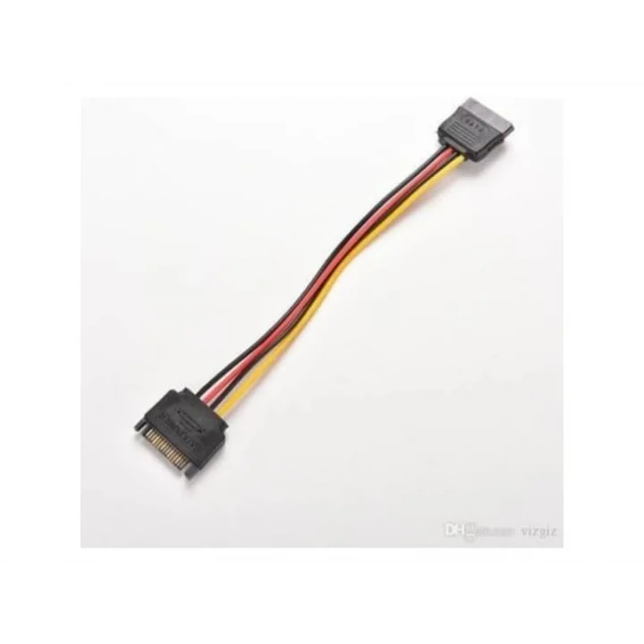 Sata power uzatma kablosu 15 pin dişi erkek sata power uzatma kablosu 30 cm