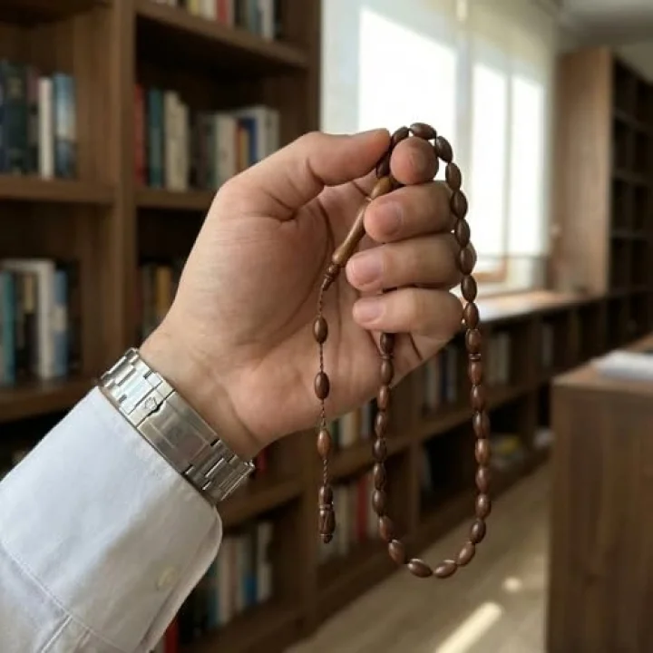 SAUL 33lük Kuka Tesbih, Sistemli, Püsküllü, Orjinal Kuka (5x11 Arpa Kesim)