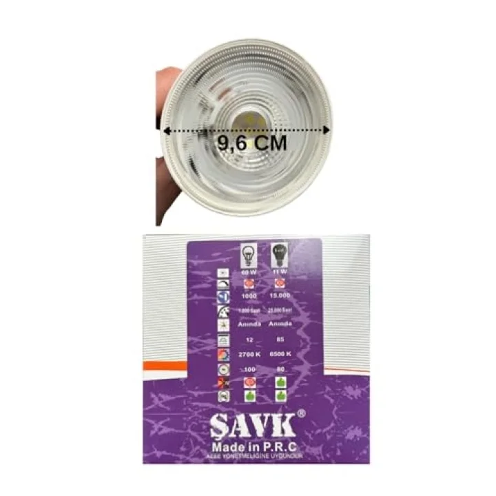 Şavk 11W 6500K Beyaz Işık Par30 E27 Led Spot Ampul