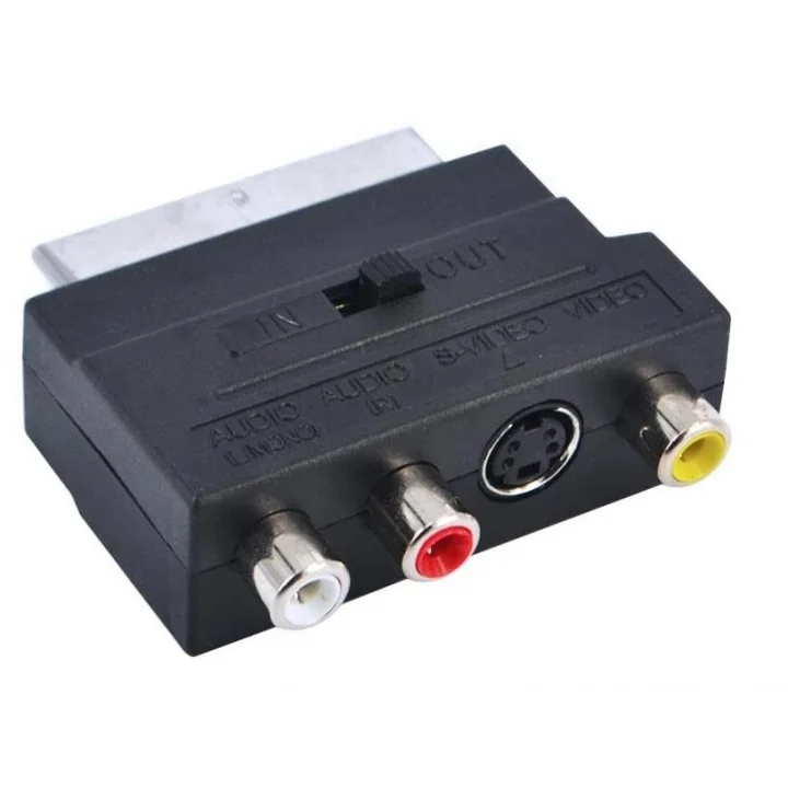 Scart To Rca Skart Tos Av Svideo Çevirici Dönüştürücü Adaptör