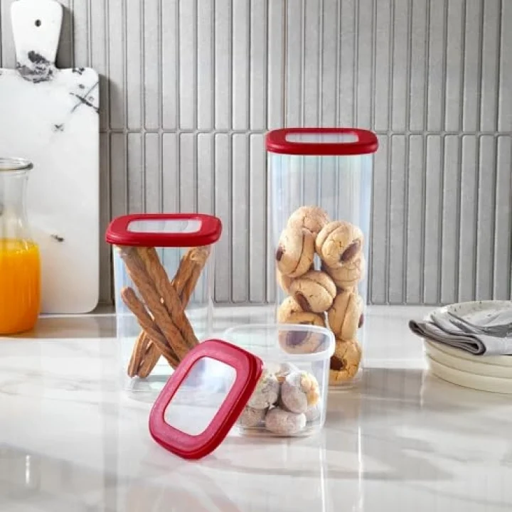 Schafer Hold 3 lü Saklama Kabı-Kırmızı