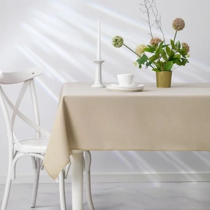 Schafer Home Bianca Keten Polyester Masa Örtüsü 160x250-Krem