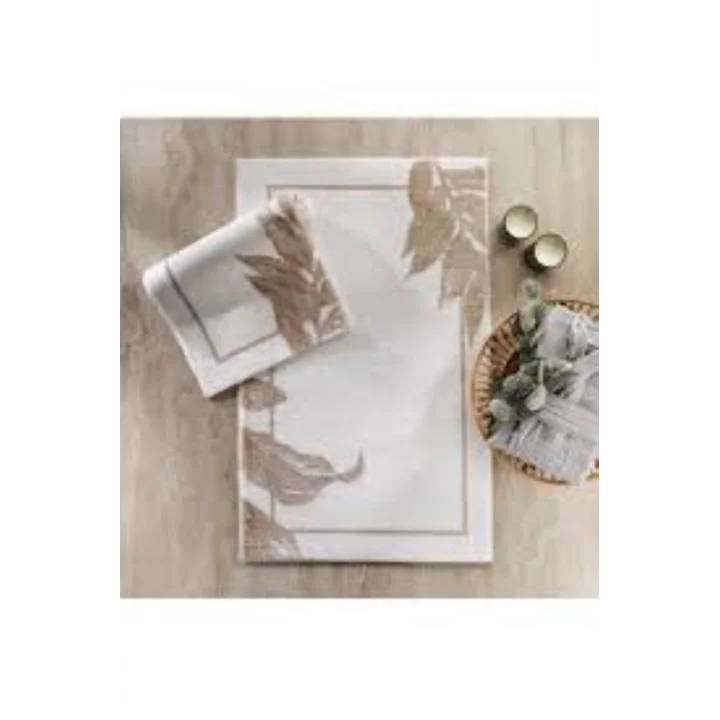 Schafer Home Leafy 2 Li Pamuk Floş Banyo Paspası-Gri