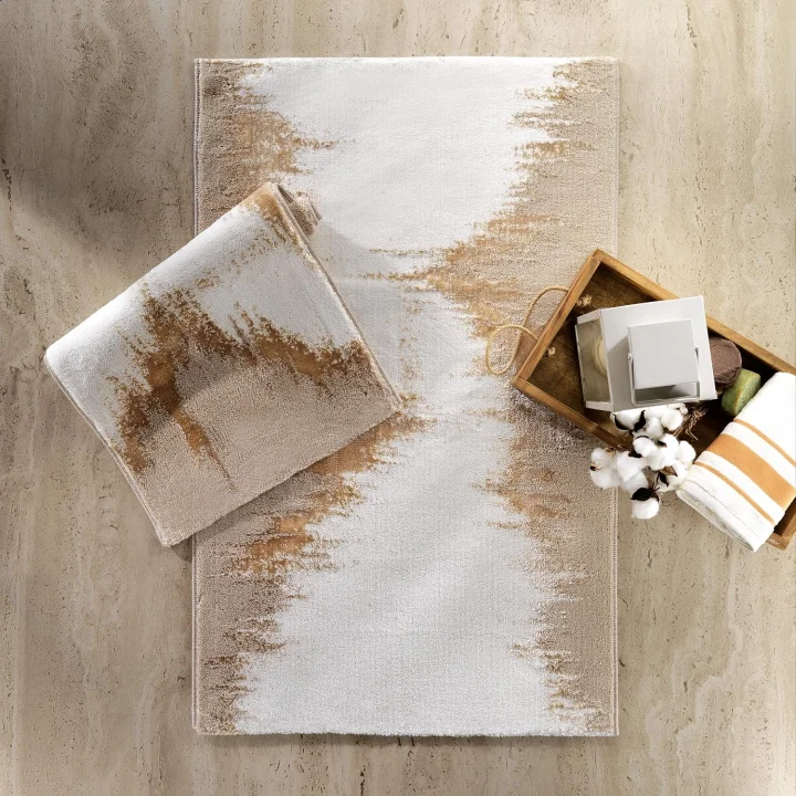 Schafer Home Natural 2 Li Pamuk Floş Banyo Paspası-Gold