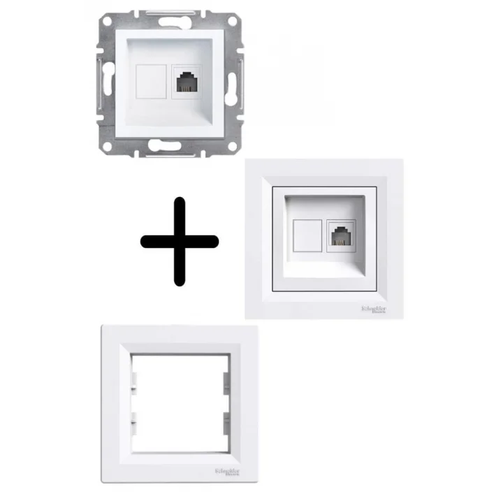 Schneider Electric eph4100121 Anten Telefon RJ11, Beyaz
