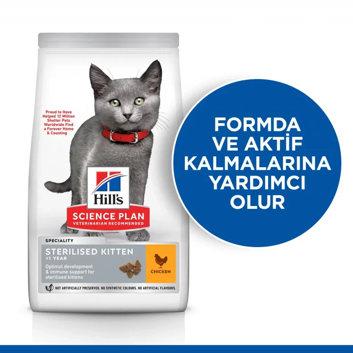 SCIENCE PLAN Kısırlaştırılmış Tavuklu Yavru Kedi Maması 1.5 kg