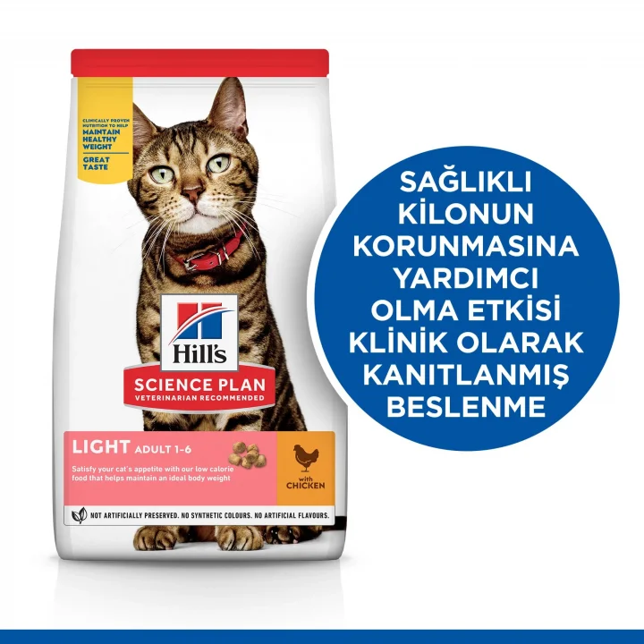 SCIENCE PLAN Light Yetişkin Tavuklu Kedi Maması 3 kg
