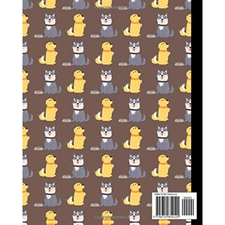 Scrabble Score Sheet: Scrabble Game Record book For up to 4 Players, Scrabble Game Sheets For Board Game Words Building, 121 Pages, Size 8 x 10 | Dogs Cover