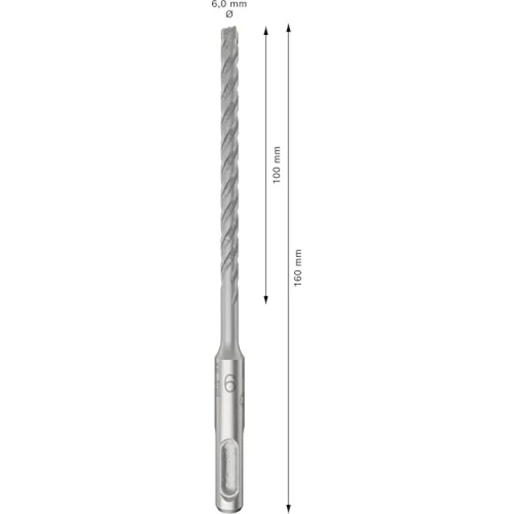 SDS plus-5X Delme Ucu 6 x 100 x 160 mm