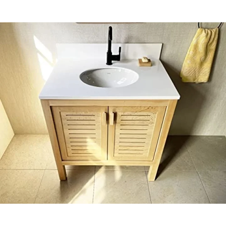 Sedir Ağacı Masif Ahşap Banyo Dolabı 80cm