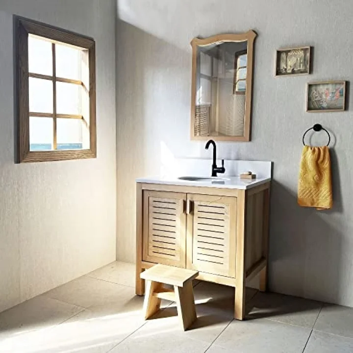 Sedir Ağacı Masif Ahşap Banyo Dolabı 80cm
