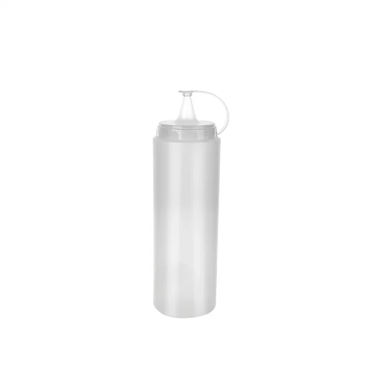 Şeffaf Kapaklı Sızdırmaz Yağlık Sosluk Şişesi Plastik Yağdanlık 400 ML Desensiz