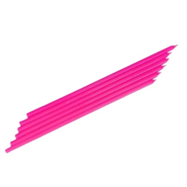 Şeker Pembe Çubuk Mum 20 cm 6 Adet