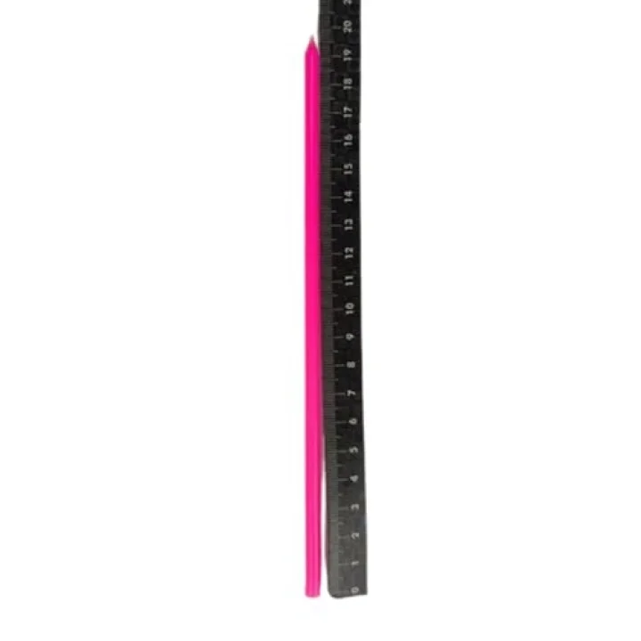 Şeker Pembe Çubuk Mum 20 cm 6 Adet