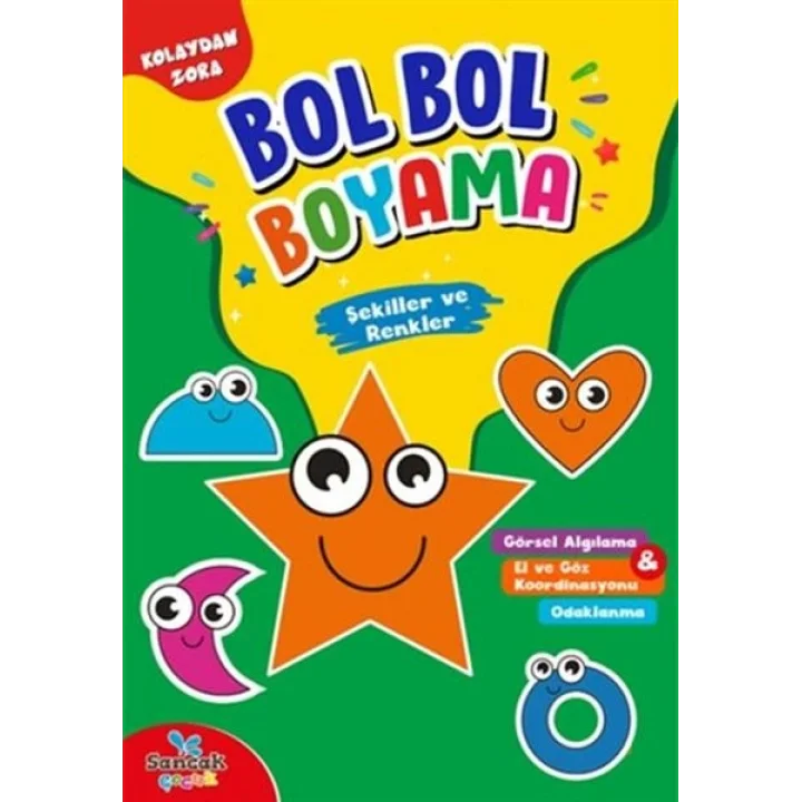 Şekiller ve Renkler - Kolaydan Zora Bol Bol Boyama