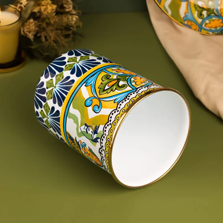 SELGE 17 cm Emaye dekoratif, çok amaçlı Kavanoz, vazo