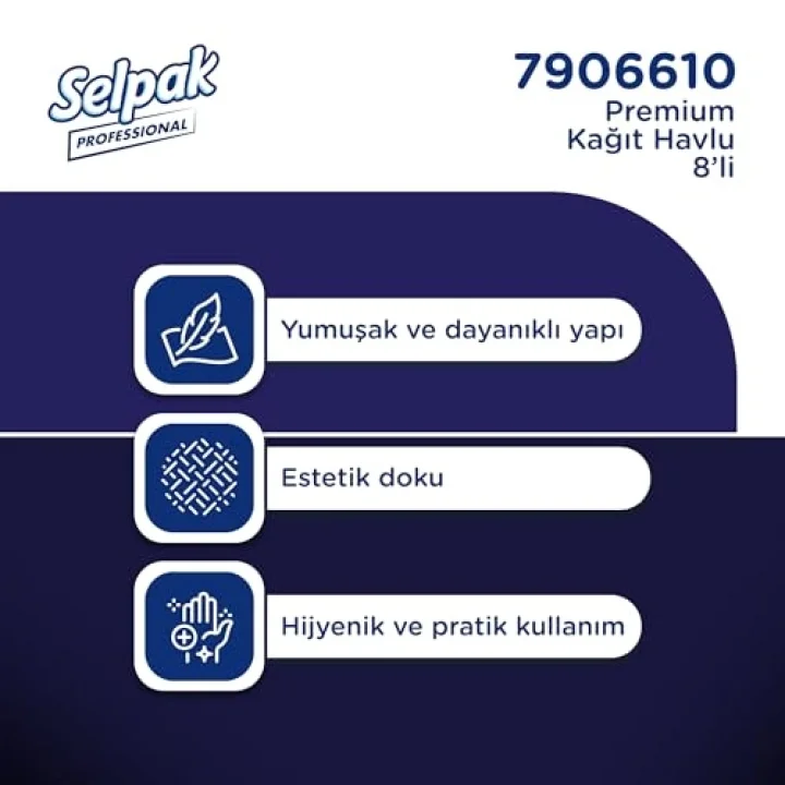 Selpak Professional Premium Havlu Kağıt, 8 Rulo
