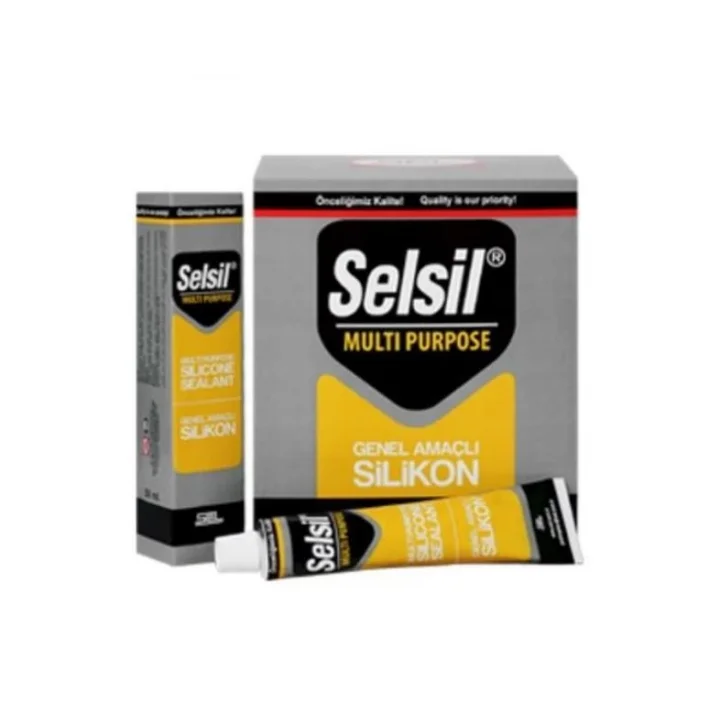 Mey İthalat® Selsil Genel Amaçlı Tüp Silikon 50 ml Beyaz