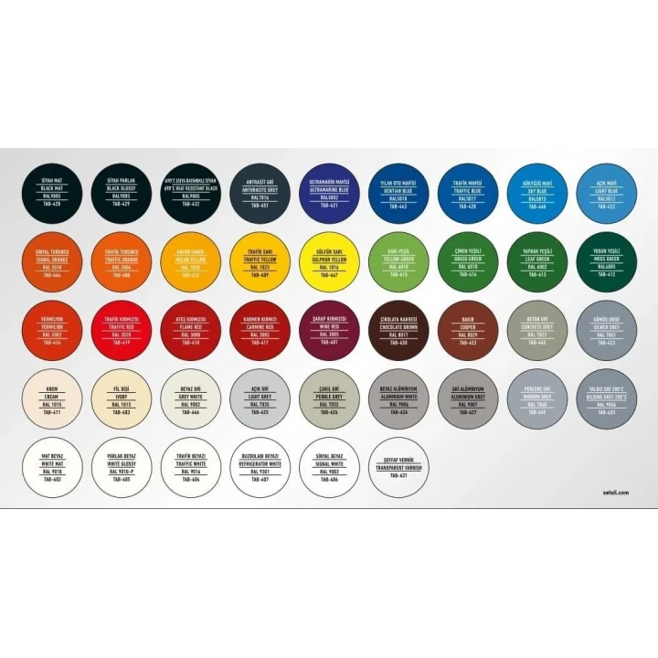 Mey İthalat® Selsil Rainbow Akrilik Sprey Boya 9010 Mat Beyaz