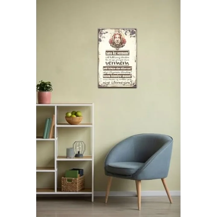 Şener Şen Replik Retro Vintage Drtr0100 Ahşap Mdf Tablo