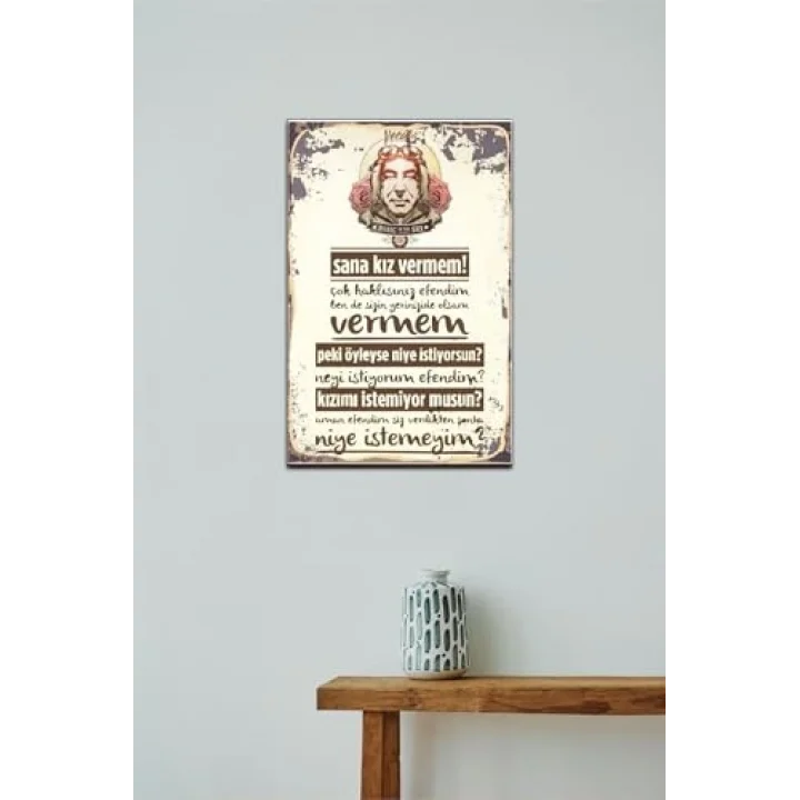Şener Şen Replik Retro Vintage Drtr0100 Ahşap Mdf Tablo