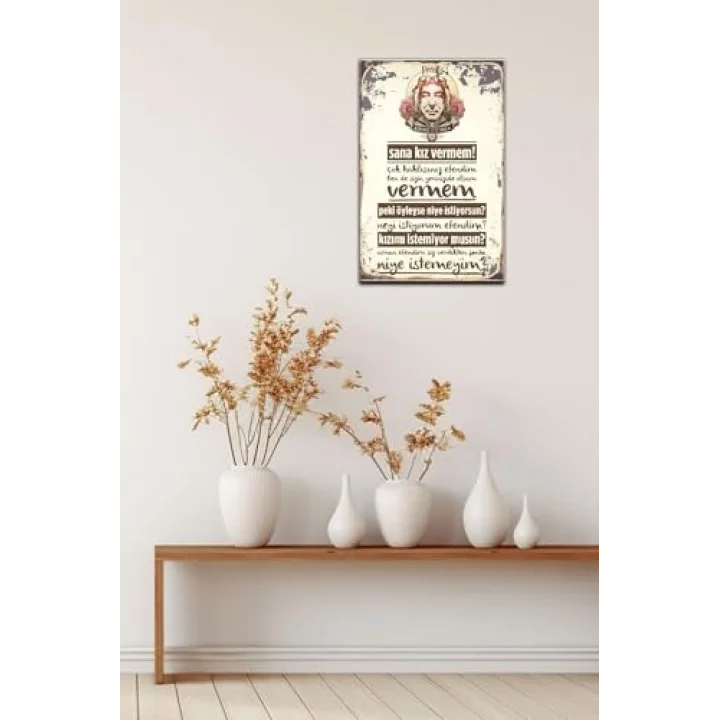 Şener Şen Replik Retro Vintage Drtr0100 Ahşap Mdf Tablo