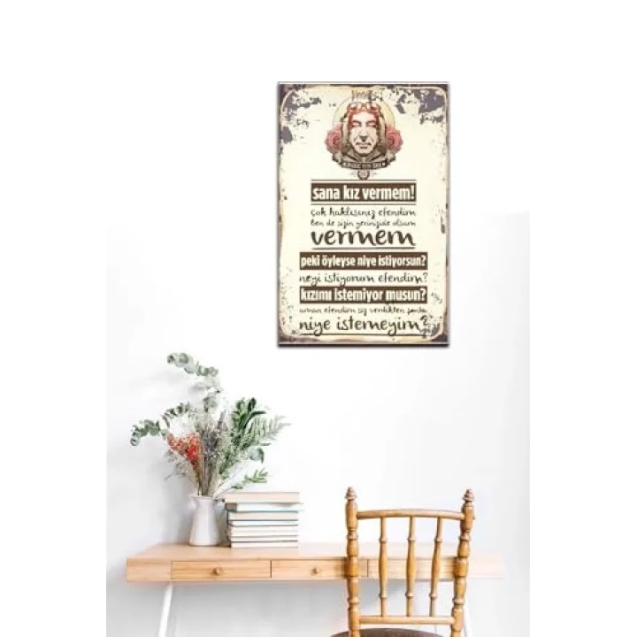 Şener Şen Replik Retro Vintage Drtr0100 Ahşap Mdf Tablo