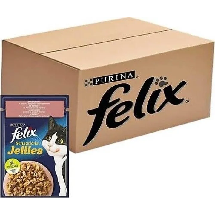 Sensation Somon & Karidesli Kedi Yaş Mama (26 x 85 gr)
