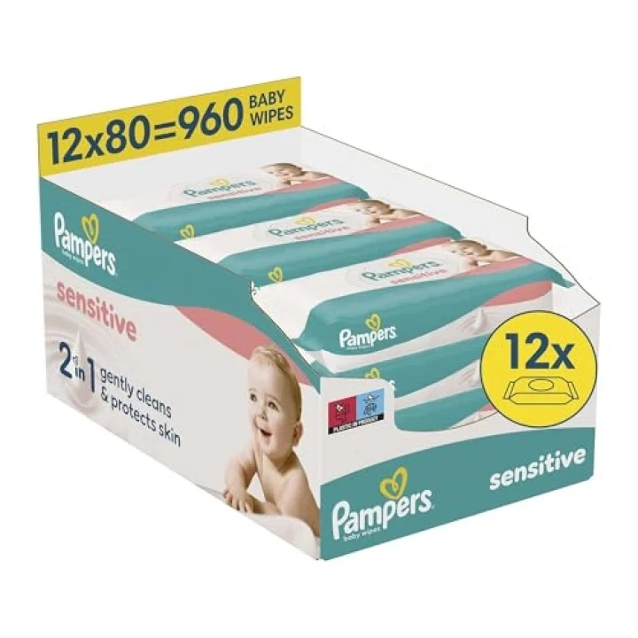 Sensitive Bebek Islak Havlu 12 Paket 960 Yaprak