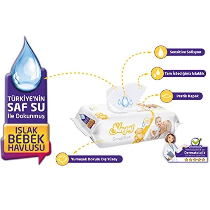Sensitive Islak Havlu 12 x 90lı 12 Paket 1080 Yaprak