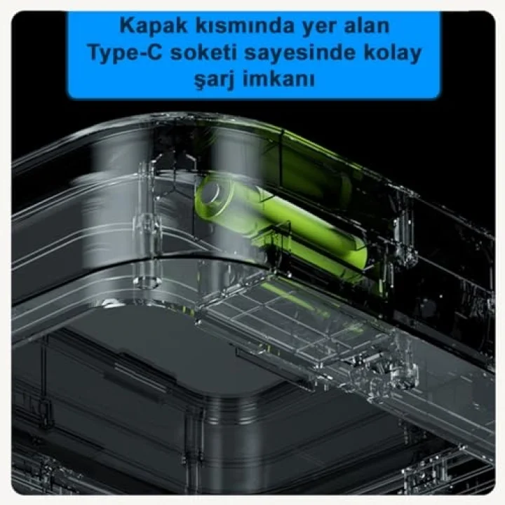 Sensörlü Şarjlı 22 Litre Çöp Kovası (Şarj Edilebilir Lityum Pilli) / GT-SC05K